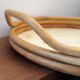 Plateau rond rotin et nacre