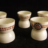 Lot de 5 coquetiers anciens en faience