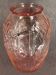 Old art deco vase sn pressed glass pink, 30