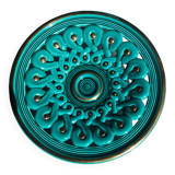 Verceram fruit bowl emerald green slip 37cm