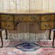 1930s Chippendale Burl Walnut Desk