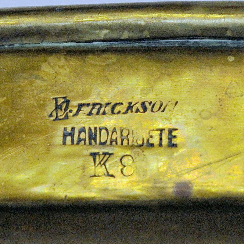 Brass tray with handles by Erickson 1930s Sweden
