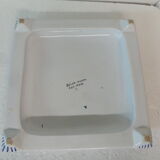 Table mat of rouen faience hand-painted floral decoration