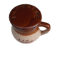 Mug tea in earthenware