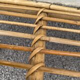 Vintage rattan wall shelf