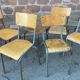 Lot de 15 chaises d'école mullca delagrave dépareillées vintage