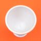 Duo de coquetiers  Porcelaine blanche à décor floral