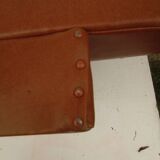 Armchair in brown skaï 70s