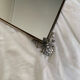 Silver metal mirror curved edge