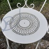 4 garden armchairs 1900 in wrought iron