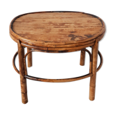Small oval rattan coffee table