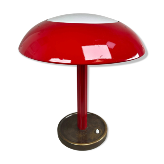 Lampe de bureau champignon Art déco rouge