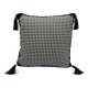 Square cushion, cover and insert, black and white. Model "Tatiana".