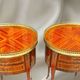 Pair of Bedside Tables / Salon in Marquetry Transition Style Louis XV/Louis XVI