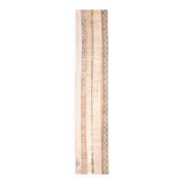 2x10 Contemporary Red & Beige Turkish Runner Rug, 59x298Cm