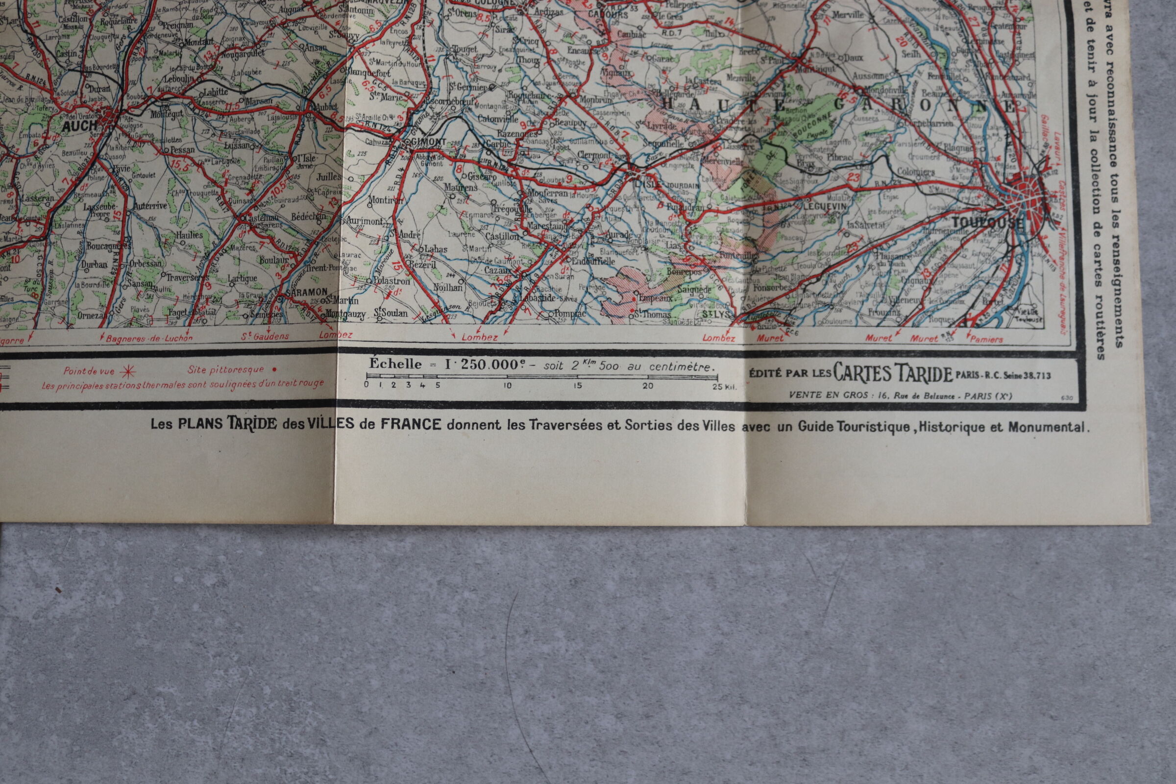 Road map 1920 "Garonne et landes"