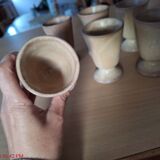 Set of 6 stoneware mazagran