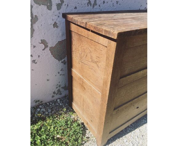 Old patinated wooden chest