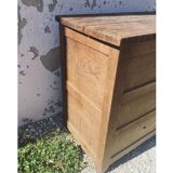 Old patinated wooden chest