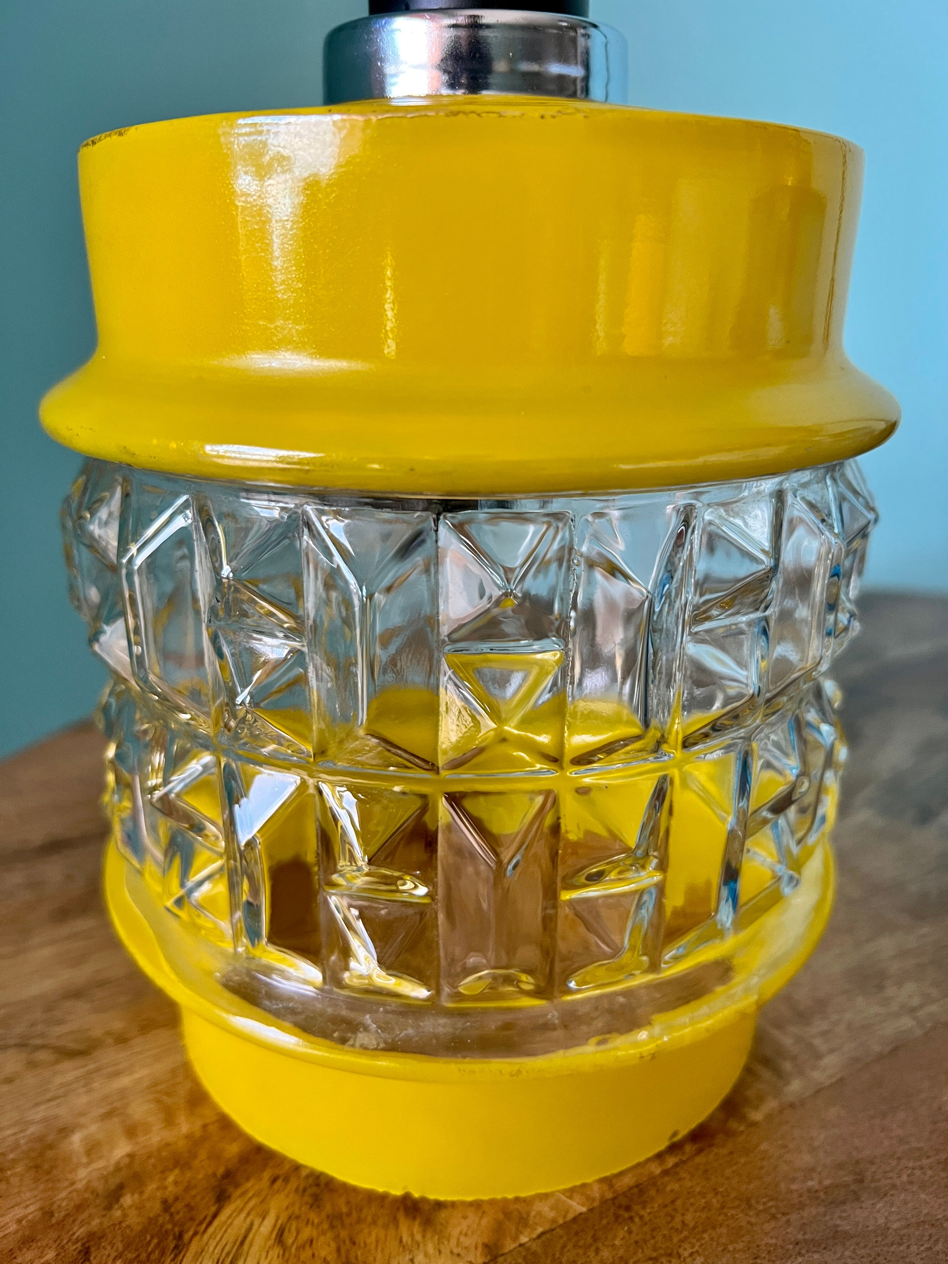 Mid century lamp / Danish lamp shade / 1960's / art deco lamp