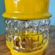 Mid century lamp / Danish lamp shade / 1960's / art deco lamp