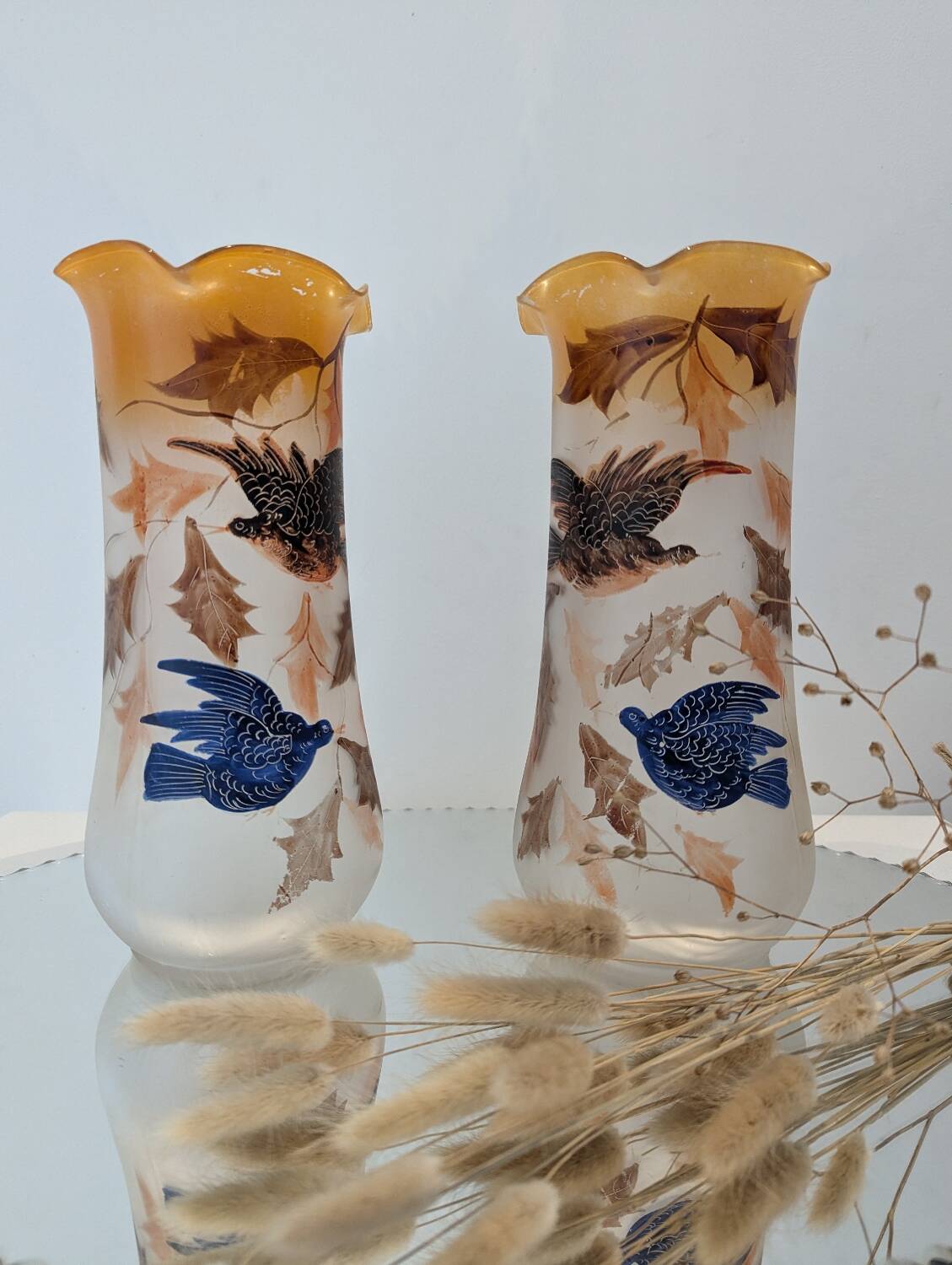 Paire de vases anciens Art nouveau