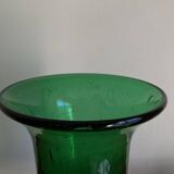 XXL mid-century Medici vase in Empoli glass Italian work 1960
