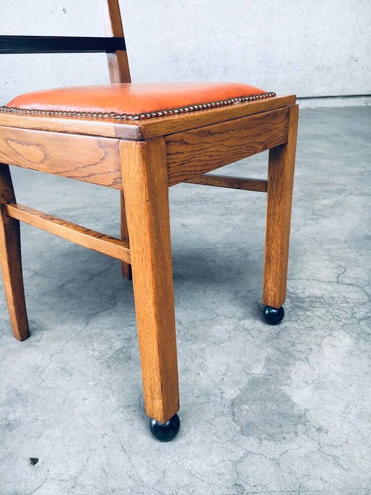 Set of Art Deco Belgian Side Chairs, 1930s
