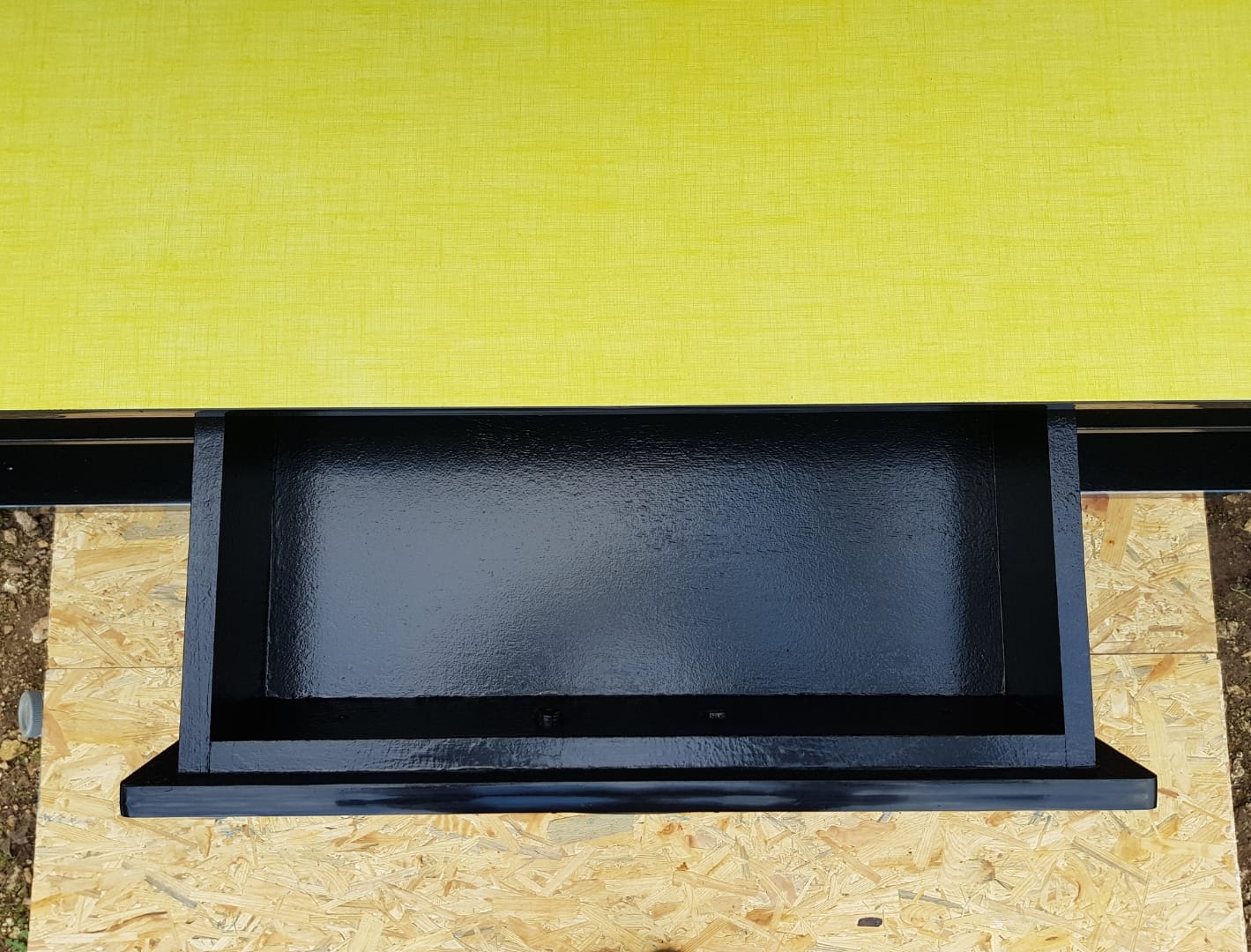 Buffet Formica blue and yellow years 60