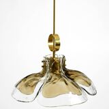 Beautiful 1960s J.T. Kalmar Franken heavy Murano glass floral ceiling lamp