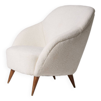 White Italian armchair 1950's