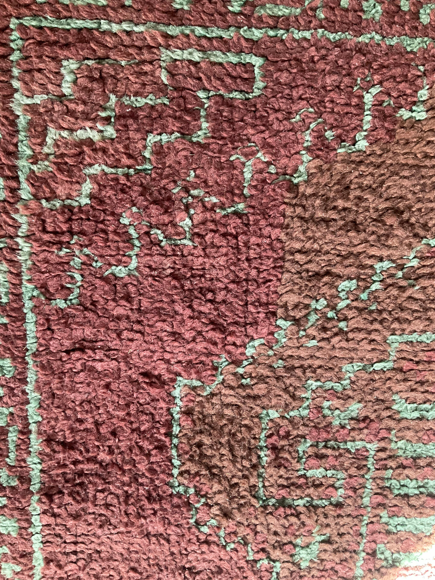 Vintage woven wool rug 70x145cm