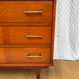 Vintage lacquered wooden chest of drawers