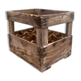Old Vintage wooden locker box for 12 bottles