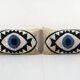 Set of two silk ikat eye velvet pillow cover