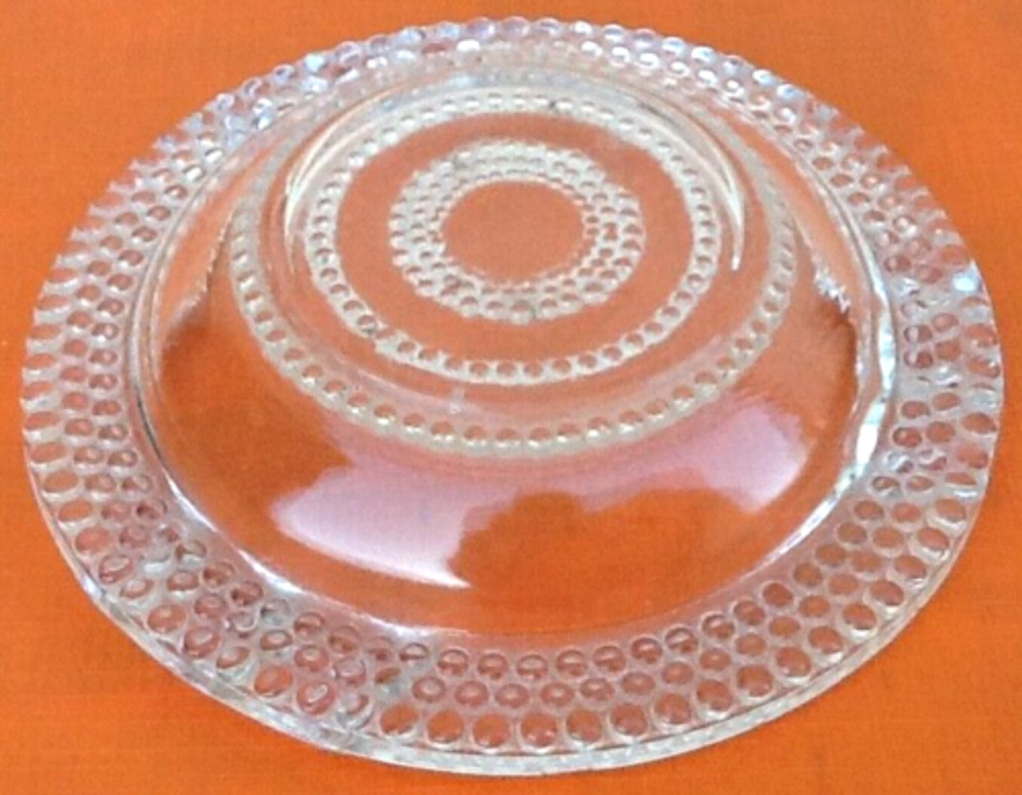 1970s ashtray transparent glass decor pearl tips