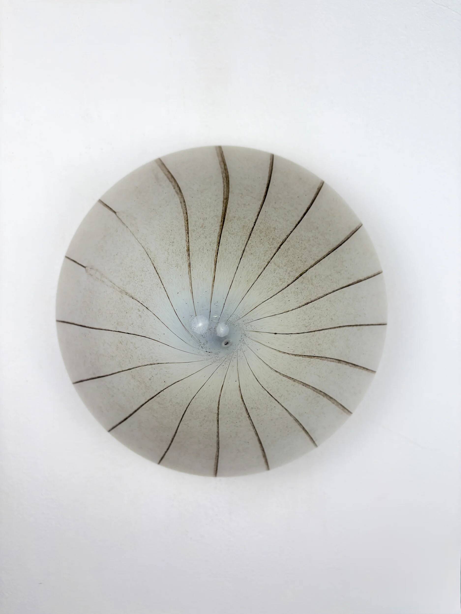 Murano Mazzega swirl glass ceiling light, Italy, 1970s