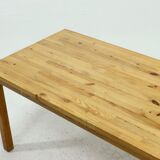 Scandinavian solid pine extendable dining table 1960s