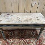 Console d'époque Louis XVI en bois peint