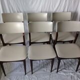 Suite of 6 scandinavian chairs