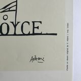Original poster by Valerio Adami, James Joyce and Paris / BPI, 1975