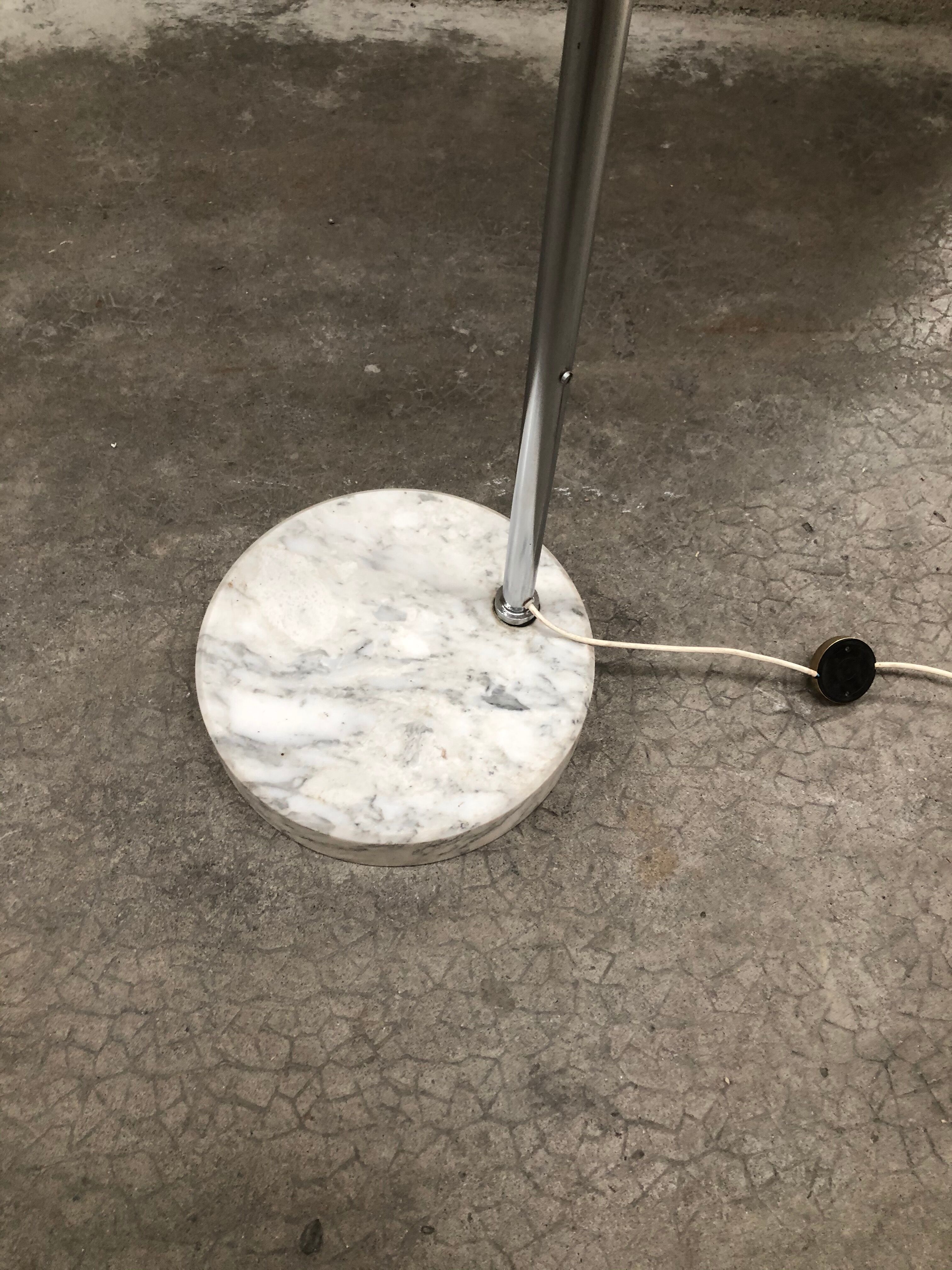 large vintage chrome arch lamppost 70s