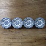 4 Tonquin and Myott English deep plates, Staffordshire blue model