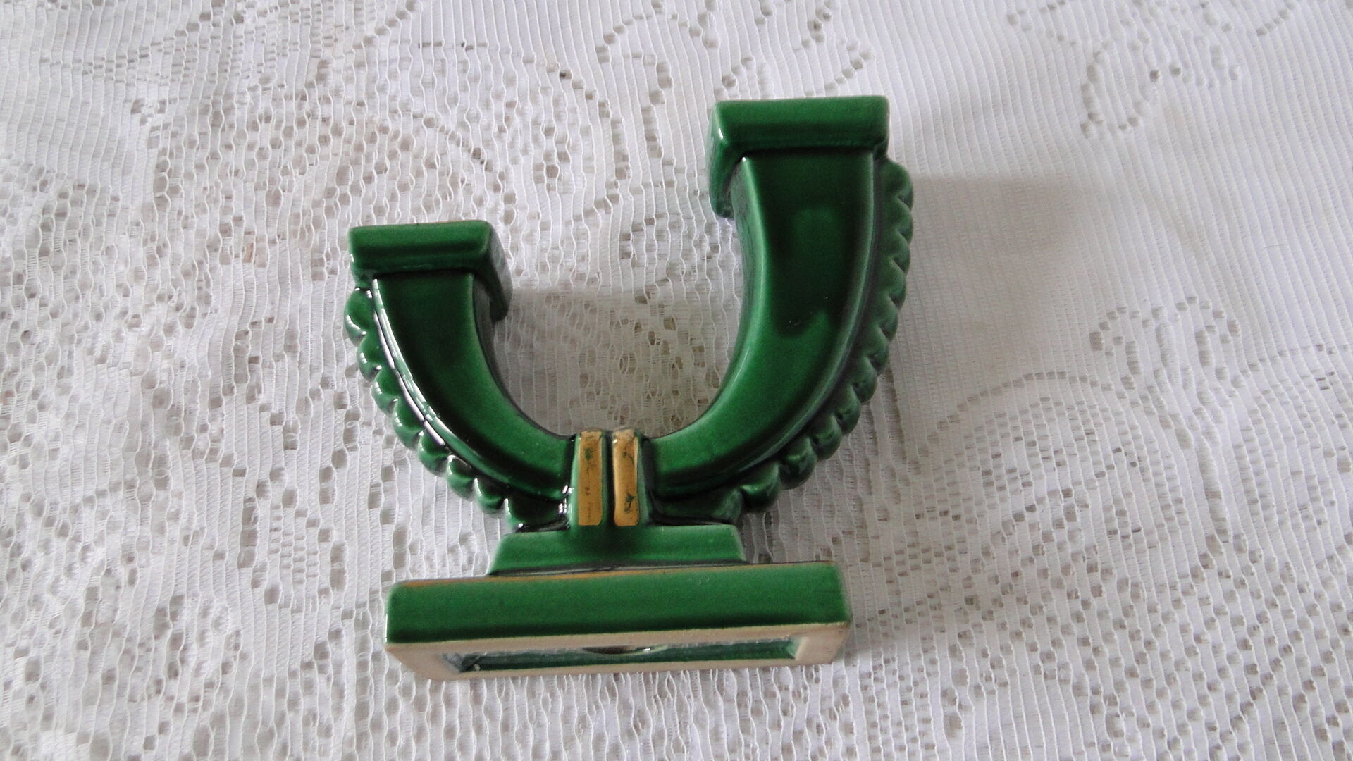 2-spoke art deco candle holder