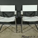 S33 Leather Armchairs, attributed to M. Stam for Fasem, Italy – 1970