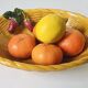 Rattan-style slip fruit bowl