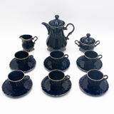 Coffee service, cobalt porcelite, Pruszków, 1960s