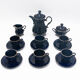 Coffee service, cobalt porcelite, Pruszków, 1960s