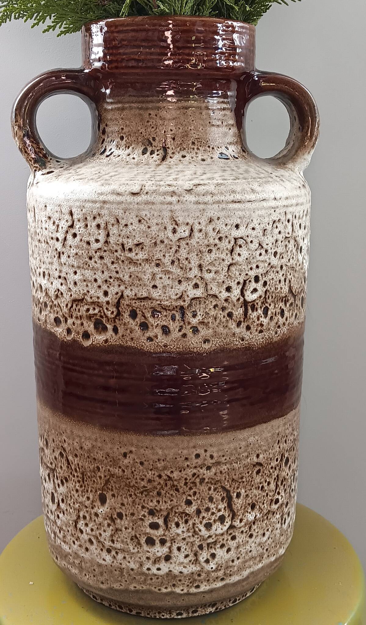 Vase in shades of brown and beige, ceramic - 1960s/1970s