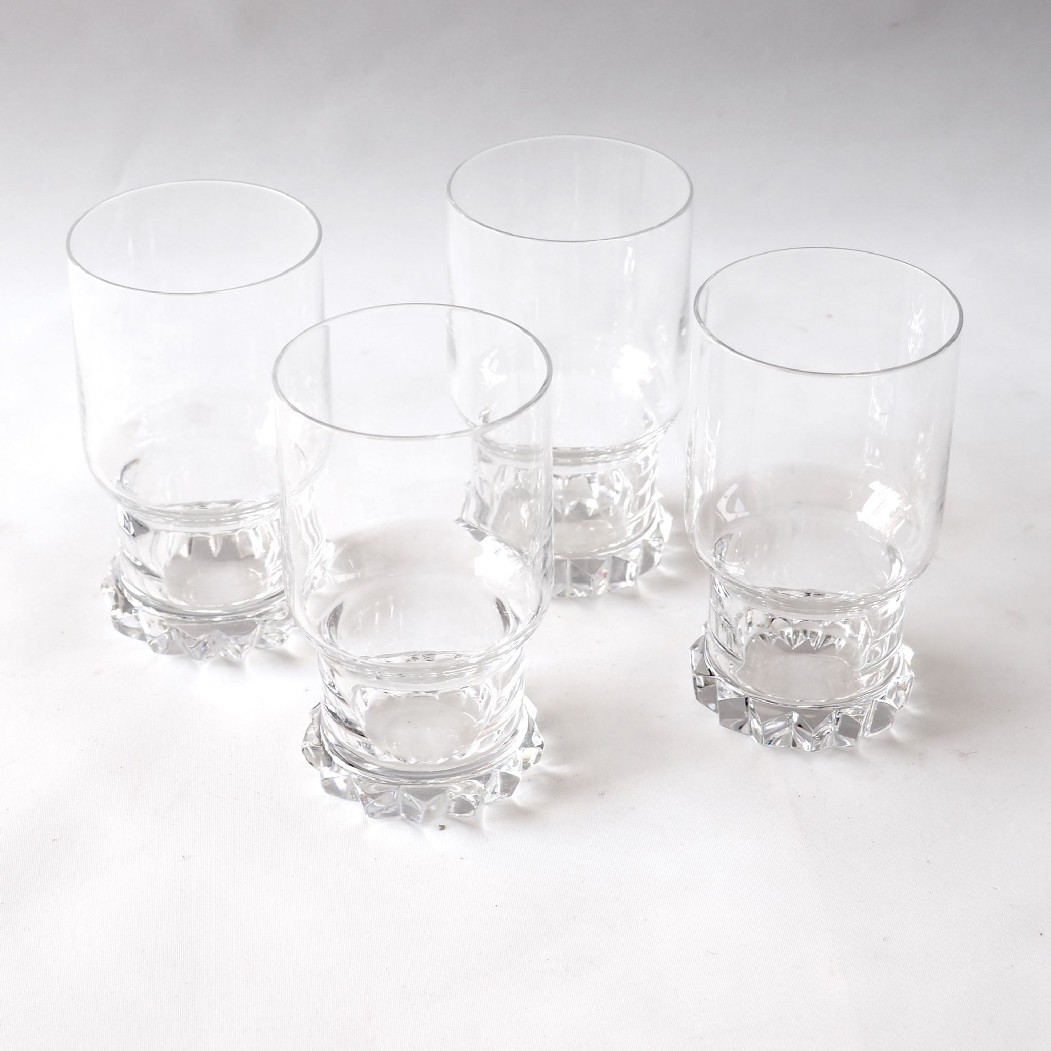 4 verres à whisky hauts en cristal